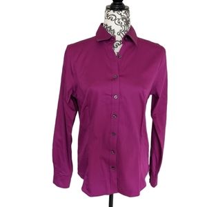 Banana Republic Button Down Shirt Dark Magenta Cotton New With Tags size…